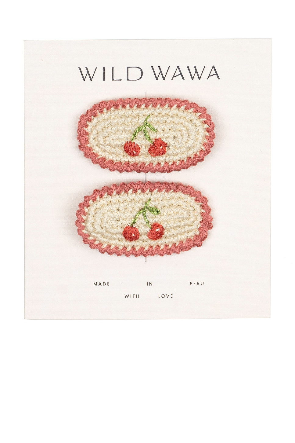 Wild Wawa Crochet Clip Set in Red Cherries | REVOLVE