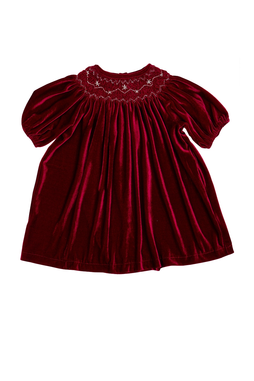 Wild Wawa Velvet Smock Dress in Burgundy - Size 2/3
