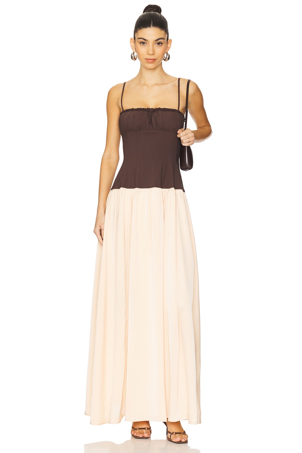 Ruffle Corset Maxi Dress