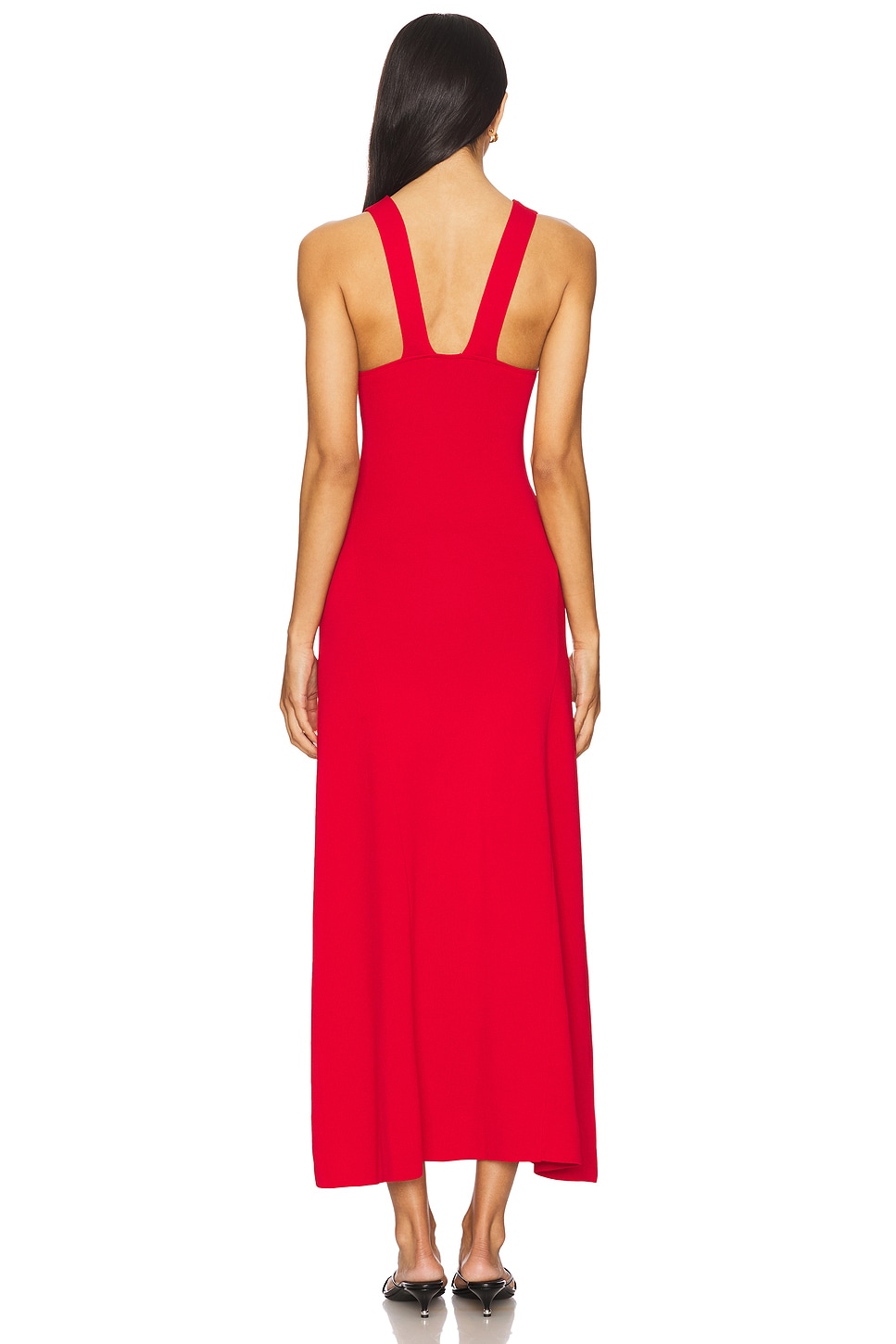 Ruched Strap Midi Dress