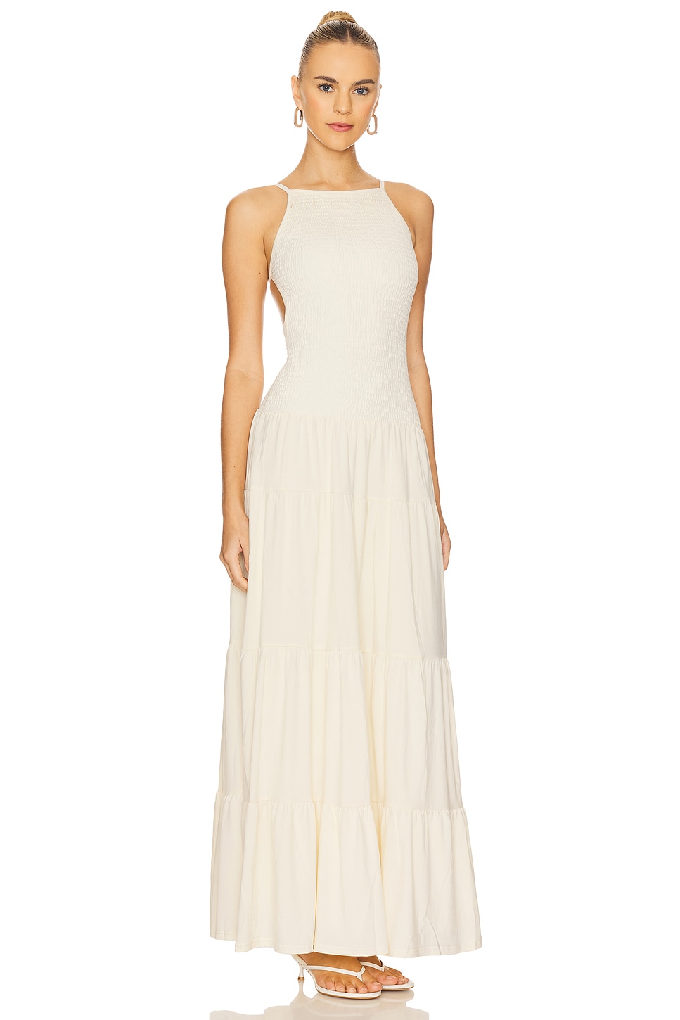 Smocked Drop Waist Maxi Dress - thumbnail 3