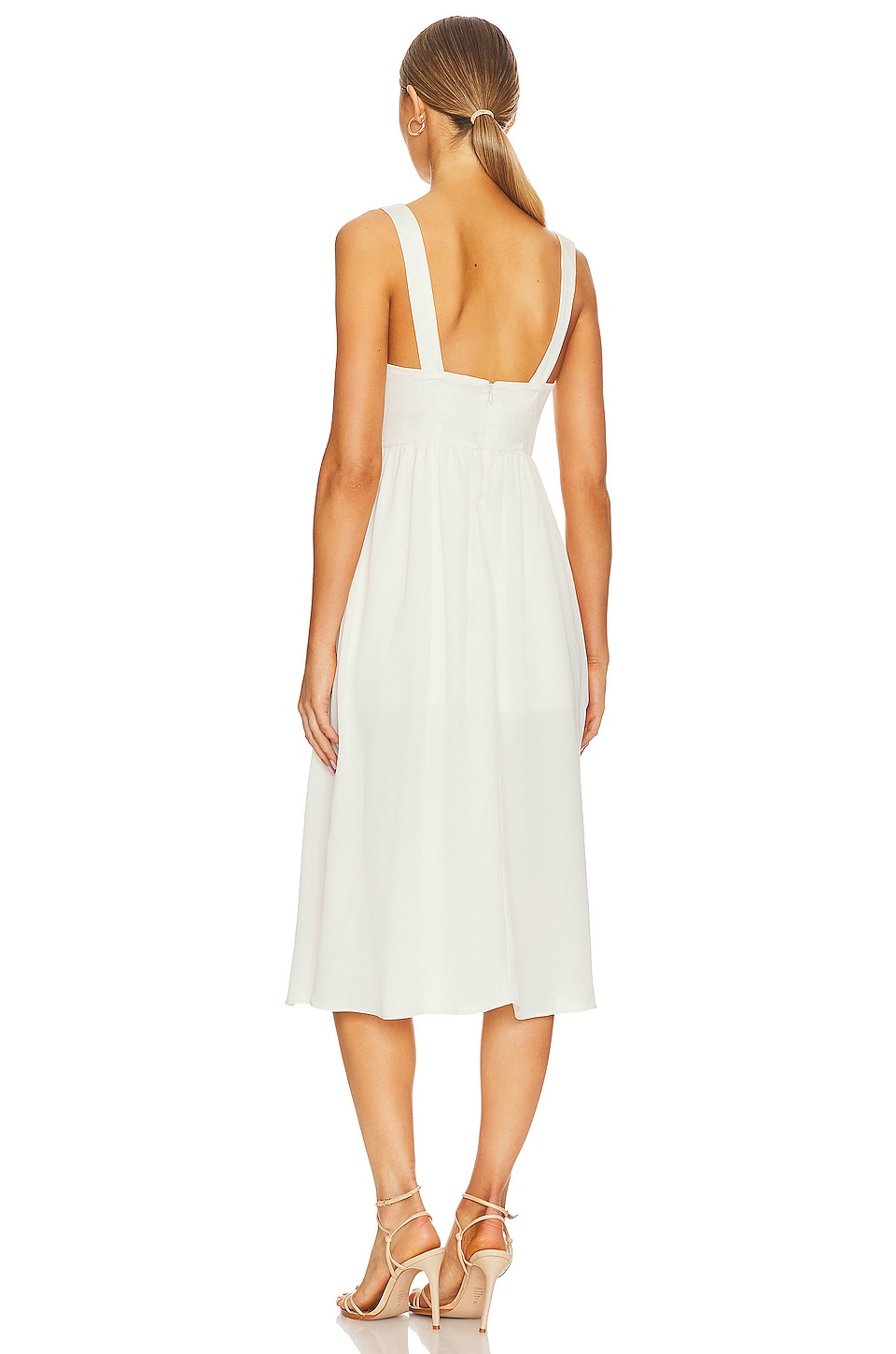 weworewhat corset midi dress Corset Lace Skirt Midi Dress