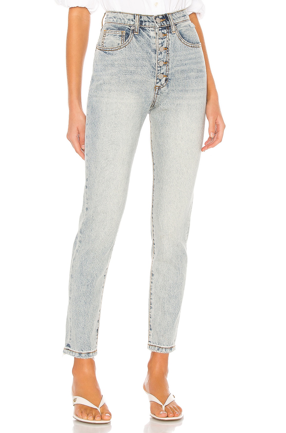WeWoreWhat The Danielle High Rise Straight in Light Vintage | REVOLVE