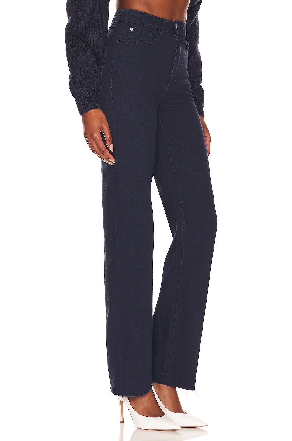 WeWoreWhat Distressed High Rise Dad in French Navy