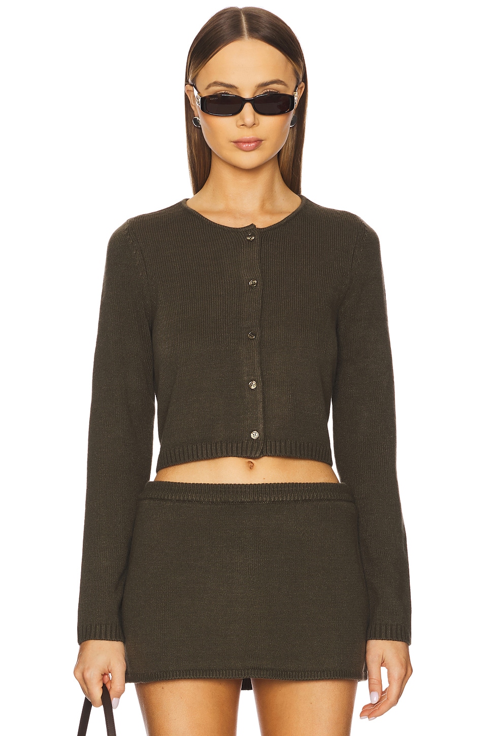 Fitted Crewneck Cardigan - thumbnail 2