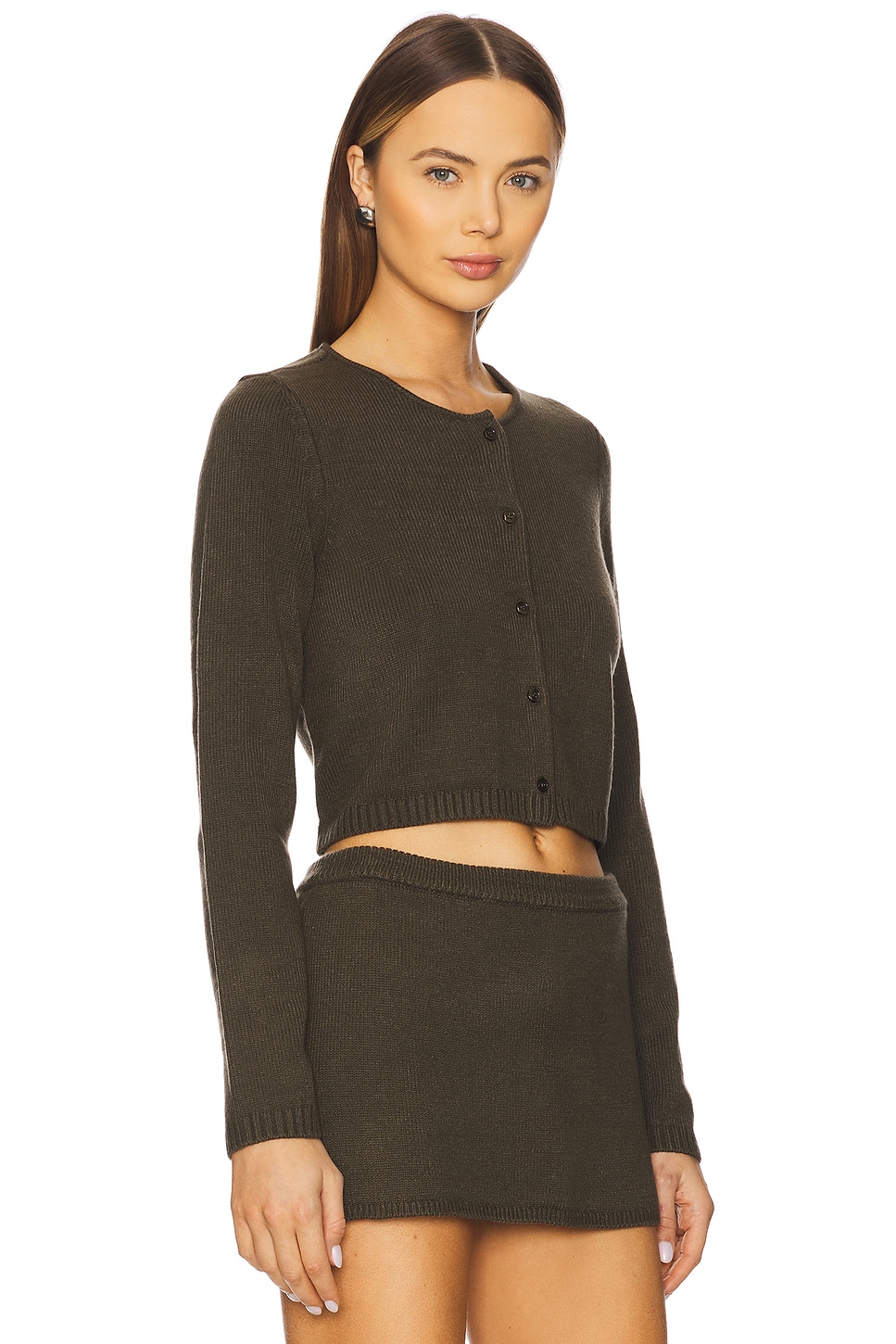 Fitted Crewneck Cardigan - thumbnail 3
