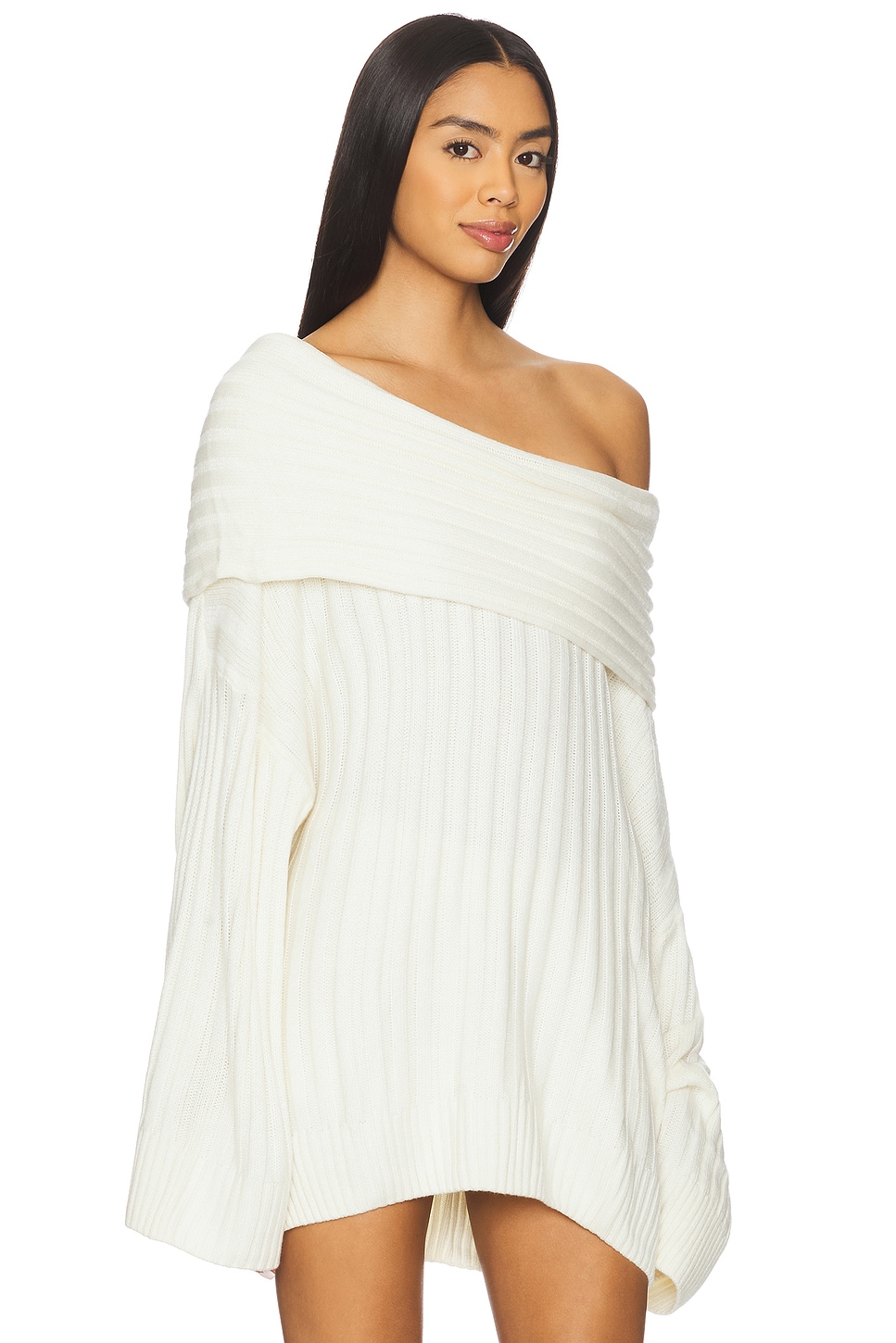 Oversized Off Shoulder Sweater - thumbnail 3