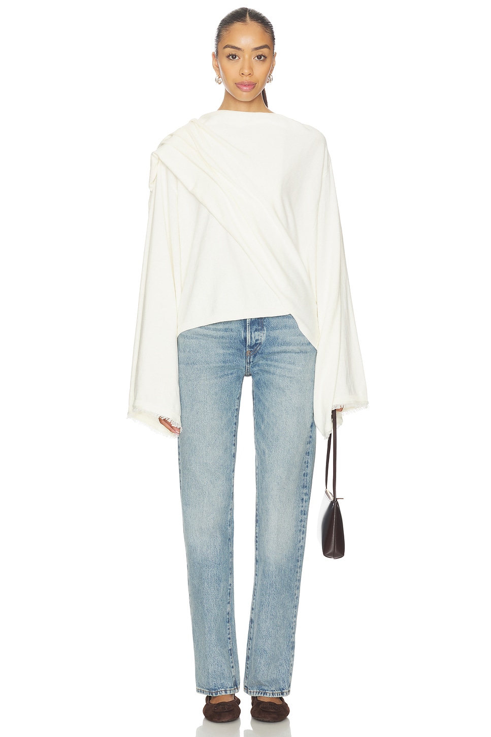 WeWoreWhat x Premium Cashmere Wrap Sweater in Ivory | REVOLVE