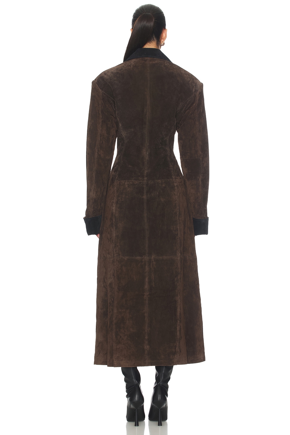 x Premium Double Breasted Suede Coat