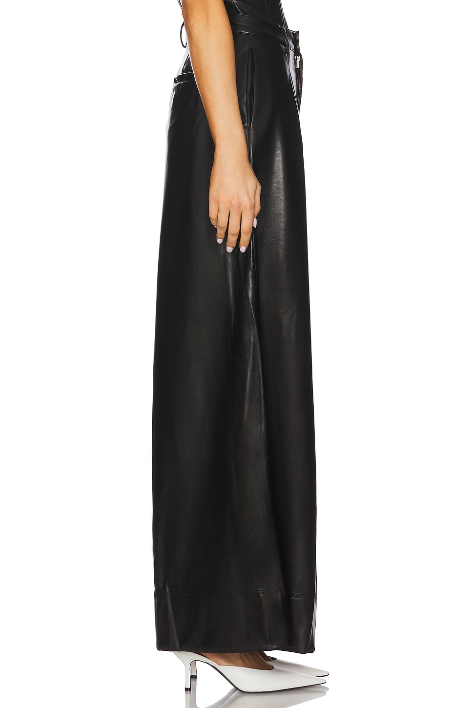 WeWoreWhat Faux Leather Extreme Wide Leg Pant thumbnail