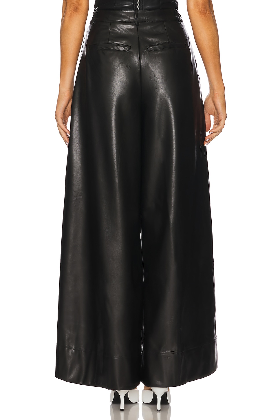 WeWoreWhat Faux Leather Extreme Wide Leg Pant thumbnail
