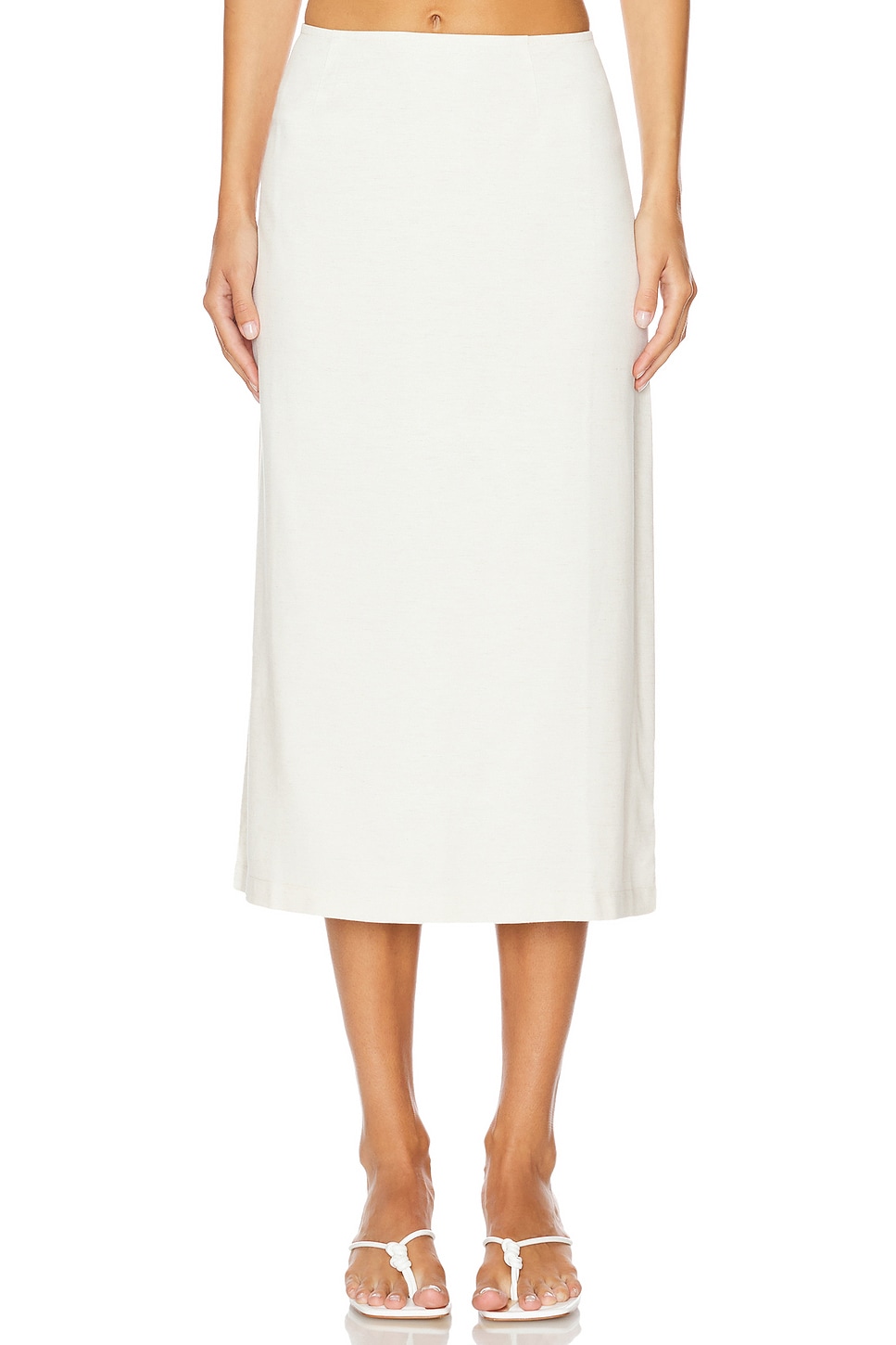 A line midi skirt white best sale