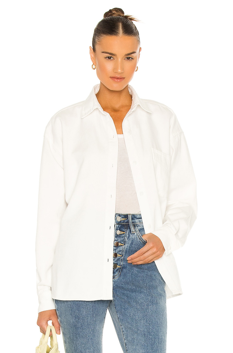 WeWoreWhat Boyfriend Shirt in Powder | REVOLVE