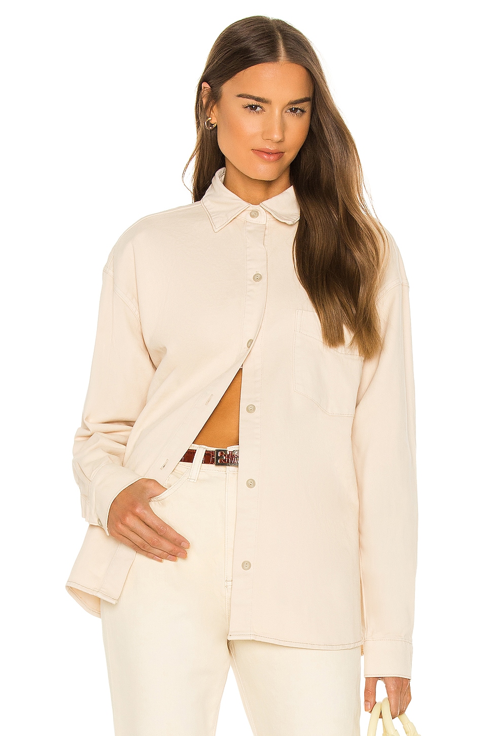 WeWoreWhat Boyfriend Shirt in Camp 