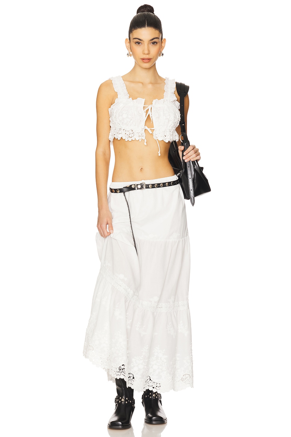 売れ筋商品|||ウィ ウォー ワット カットソー トップス レディース Women's Double Tie Top Ivory Double Tie Top – WeWoreWhat