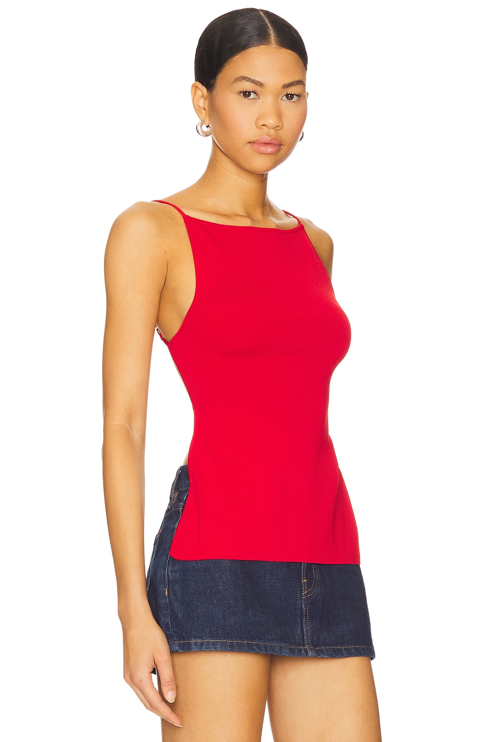 High Straight Neck Top