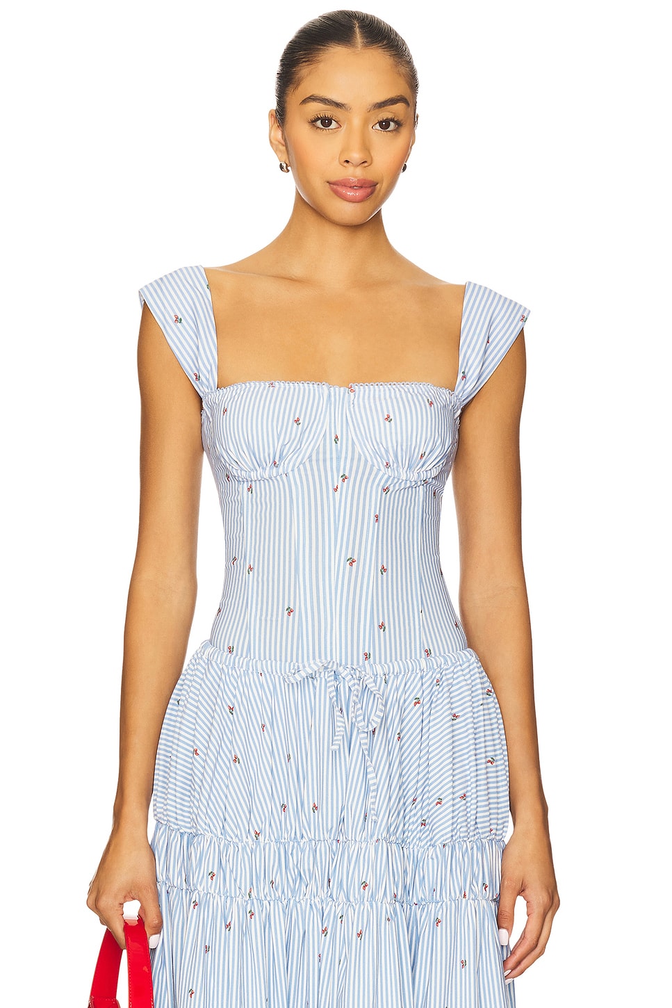 open lace back dress Ruched Mini Dress — Bodice main image 0