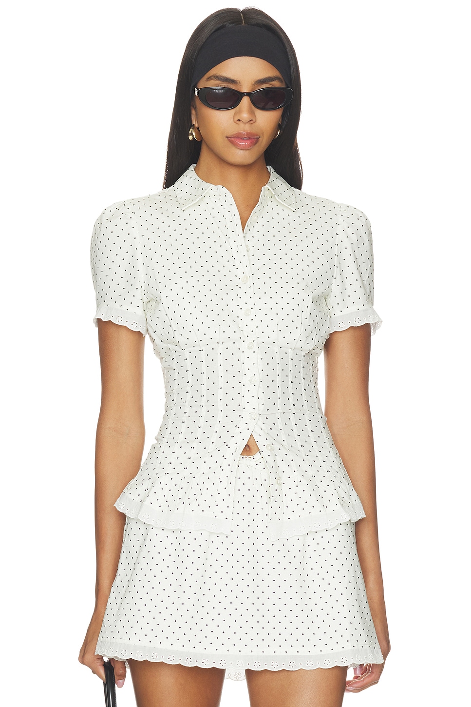 Cinched Button Up Top - thumbnail 2