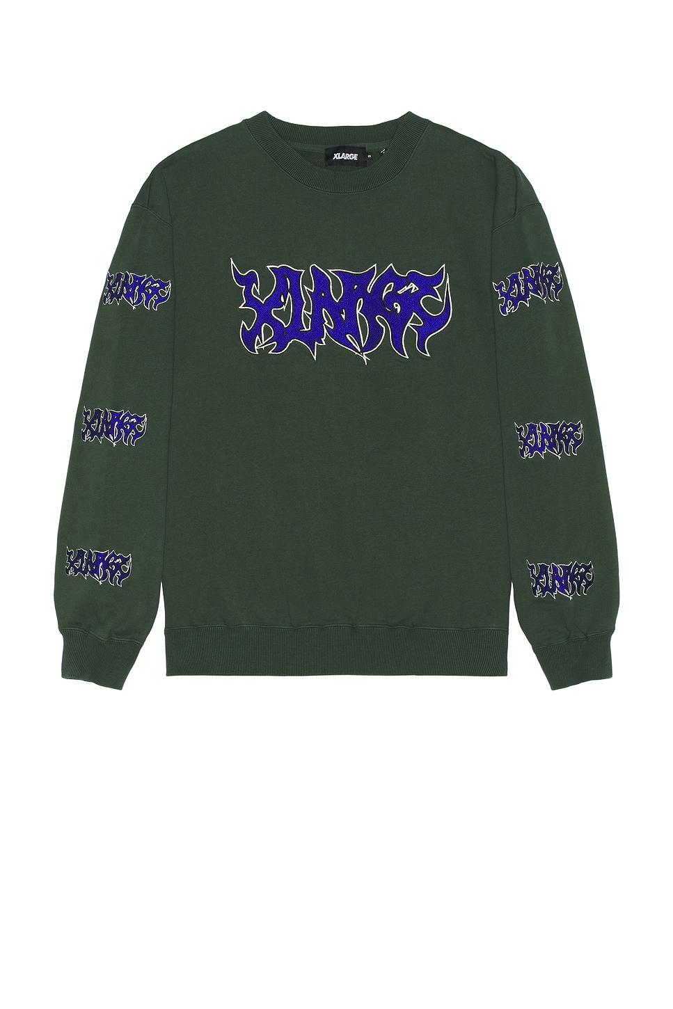 XLARGE Metal Crewneck Sweatshirt in Green | REVOLVE