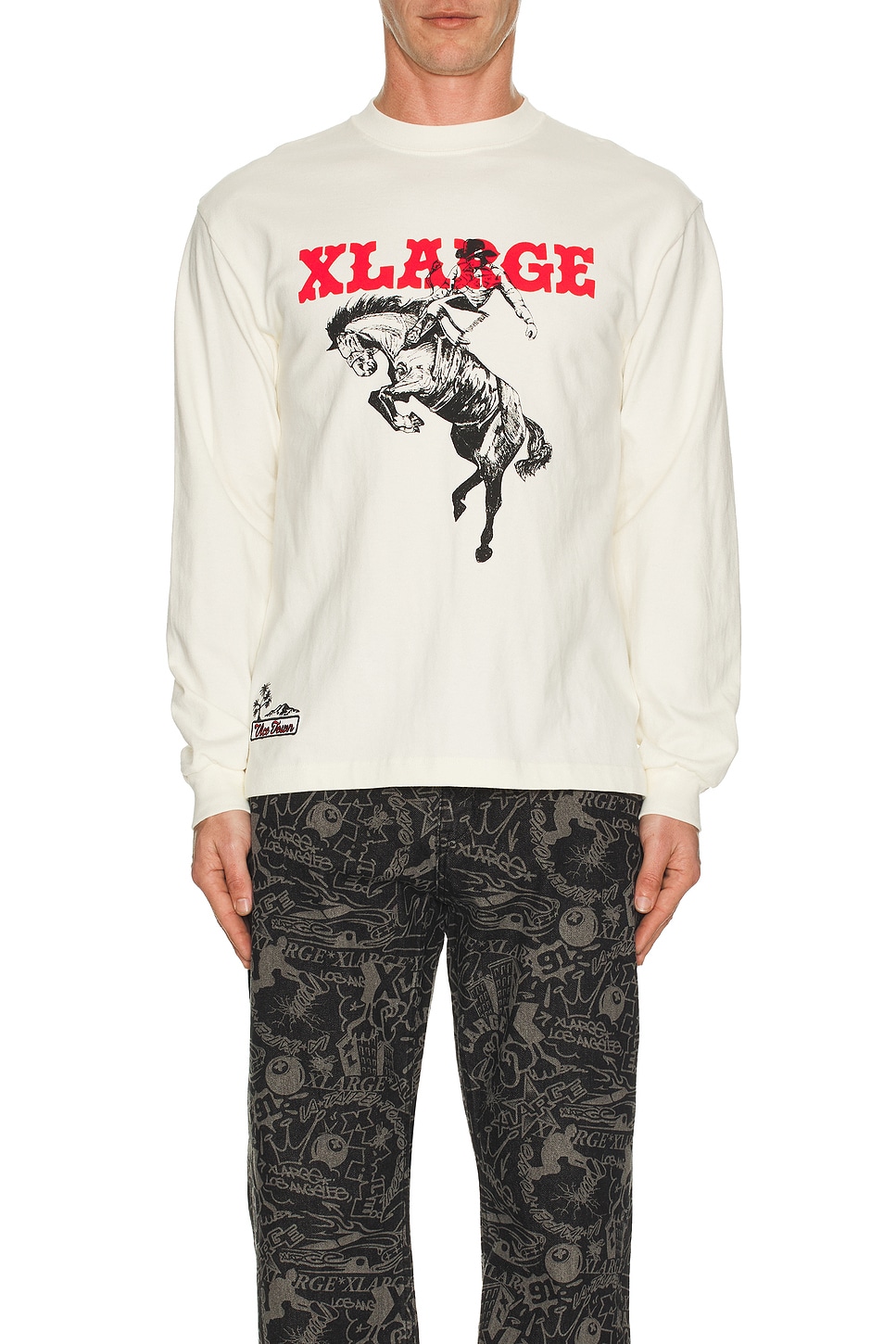 トップス everyone VINCENT L/S TEE XLARGE Vice Town Long Sleeve Tee in Off White | REVOLVE