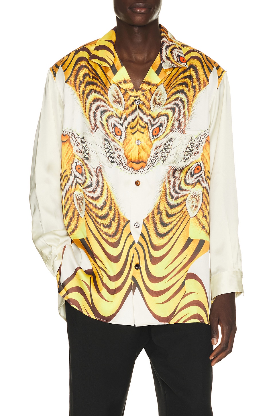 Y-3 — РУБАШКА TIGR · Multicolour