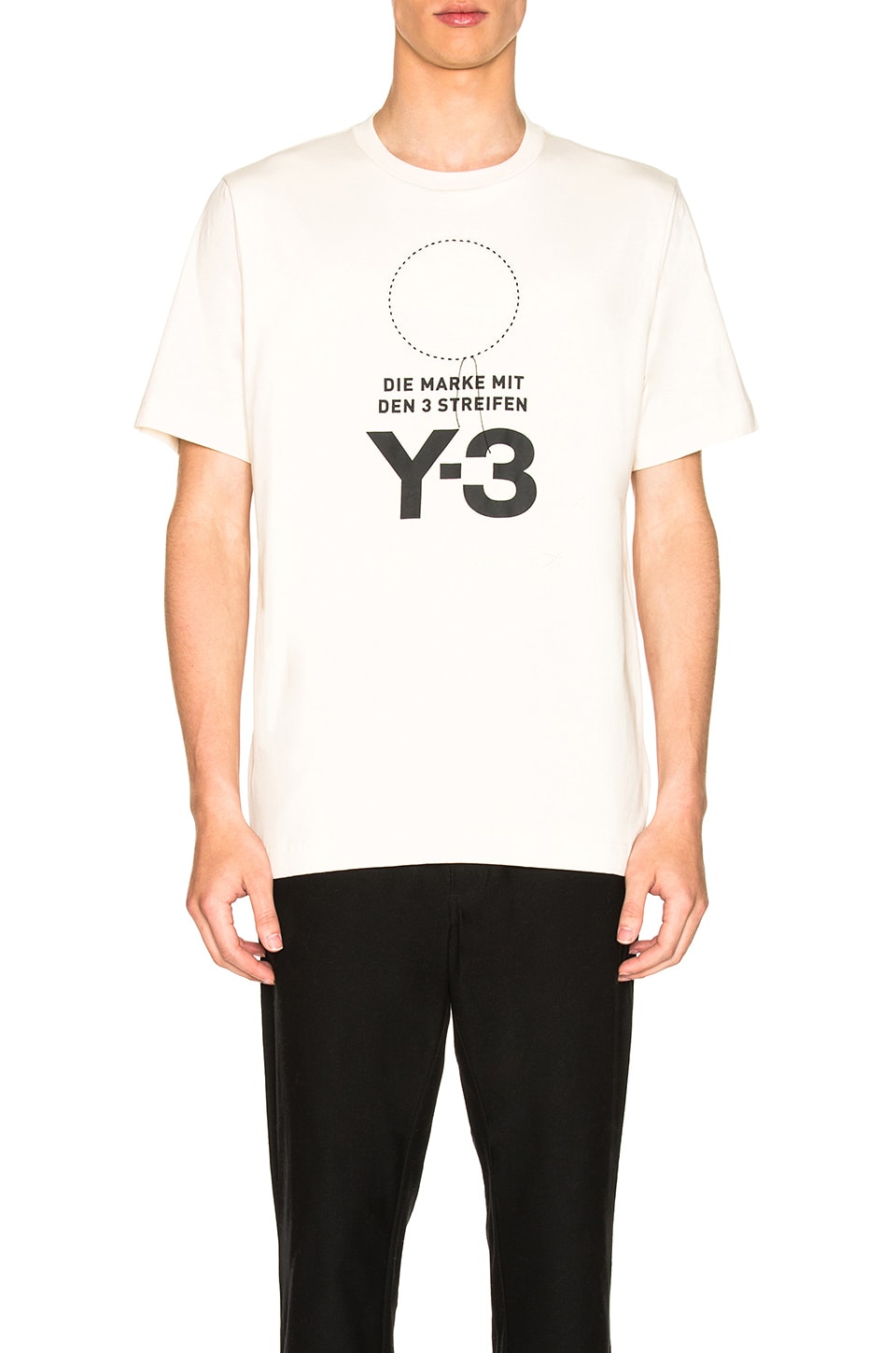 y3 logo tee