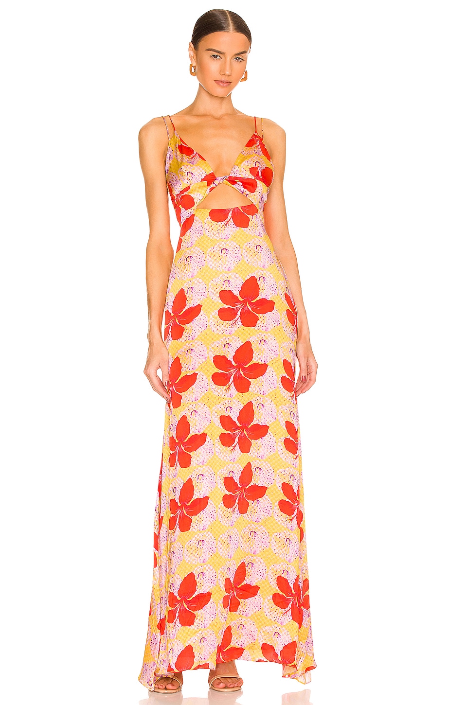 YAURA Tinuke Dress in Hibiscus Print ...