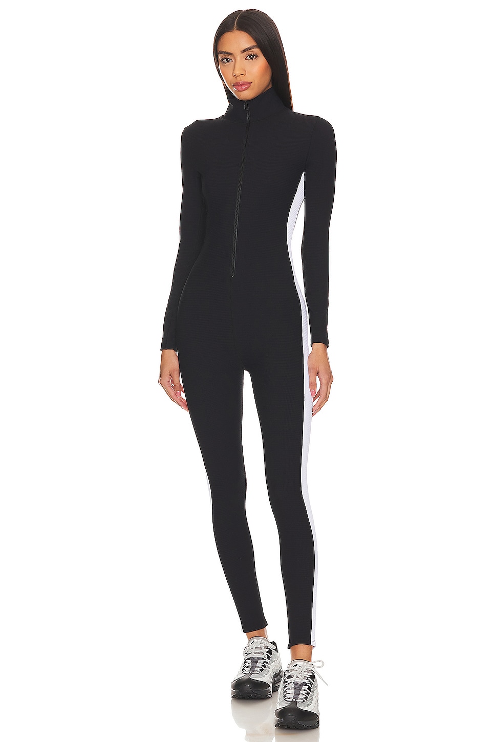 YEAR OF OURS Thermal Ski Onesie in Black & White