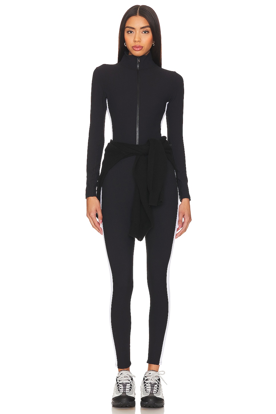 YEAR OF OURS Thermal Ski Onesie in Black & White | REVOLVE