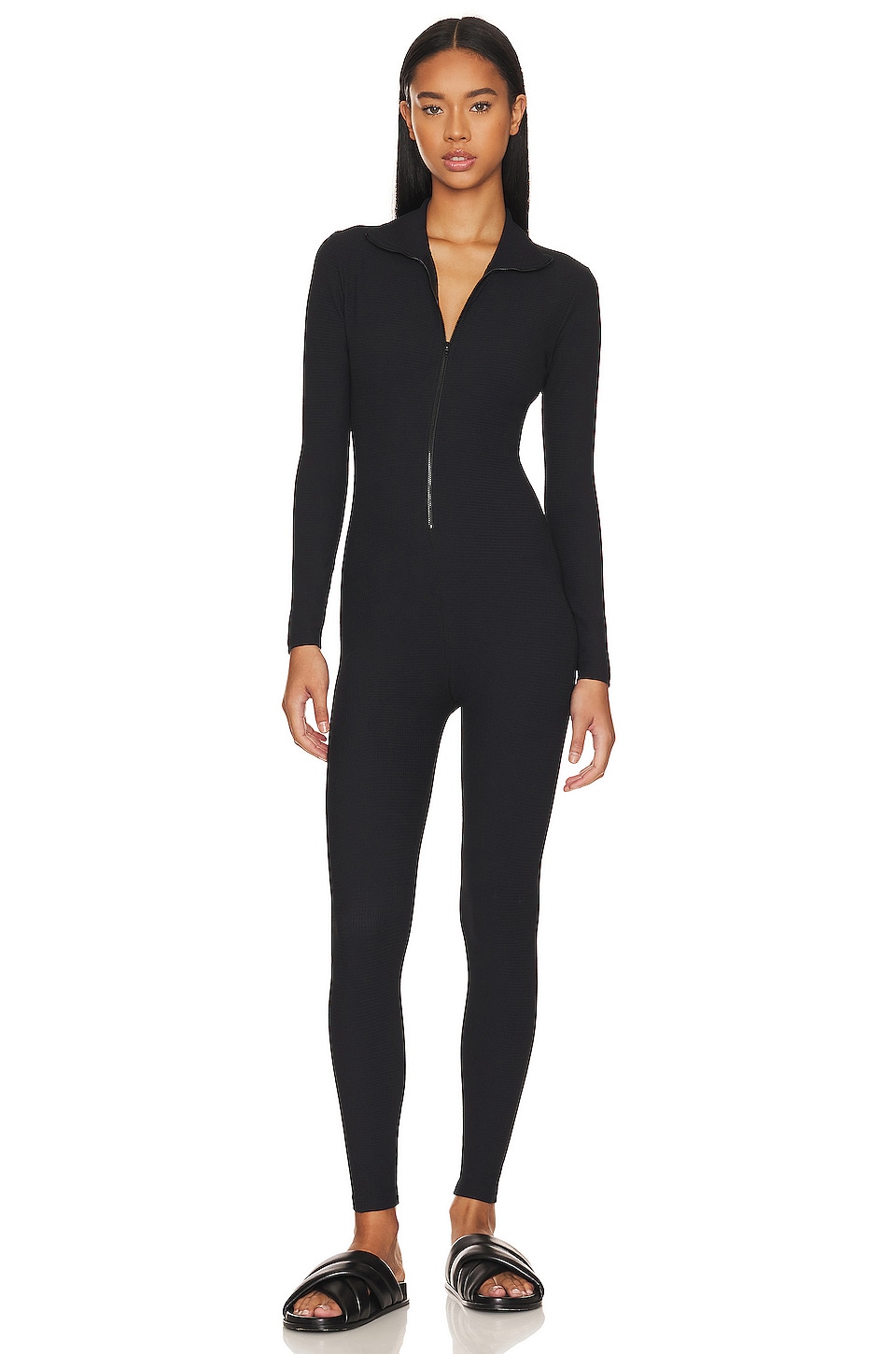 YEAR OF OURS Thermal Ski Onesie in Black | REVOLVE