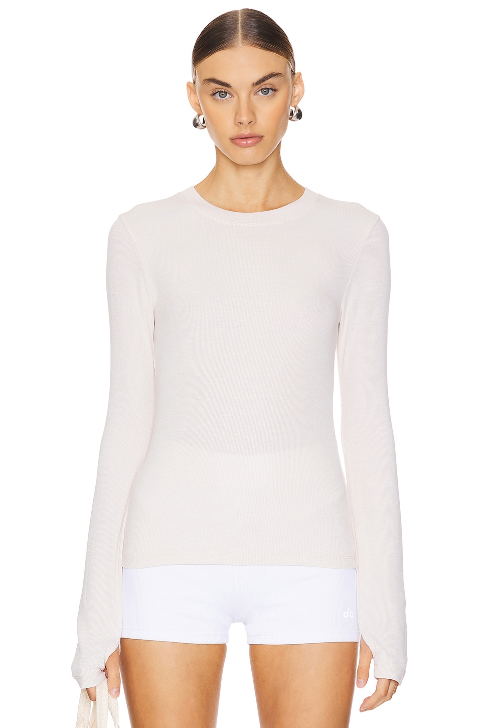 Rib Crew Long Sleeve Top