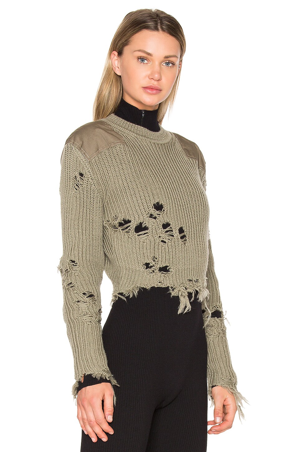 destroyed cropped sweater