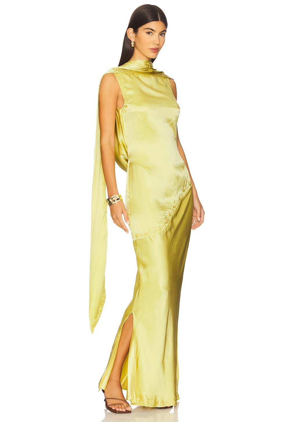 YLLW THE LABEL Nina Silk Dress