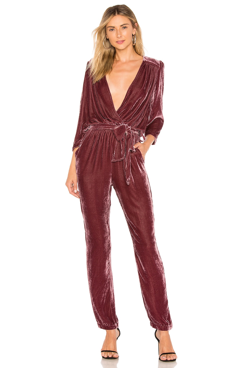 harlyn tie back satin jumpsuit