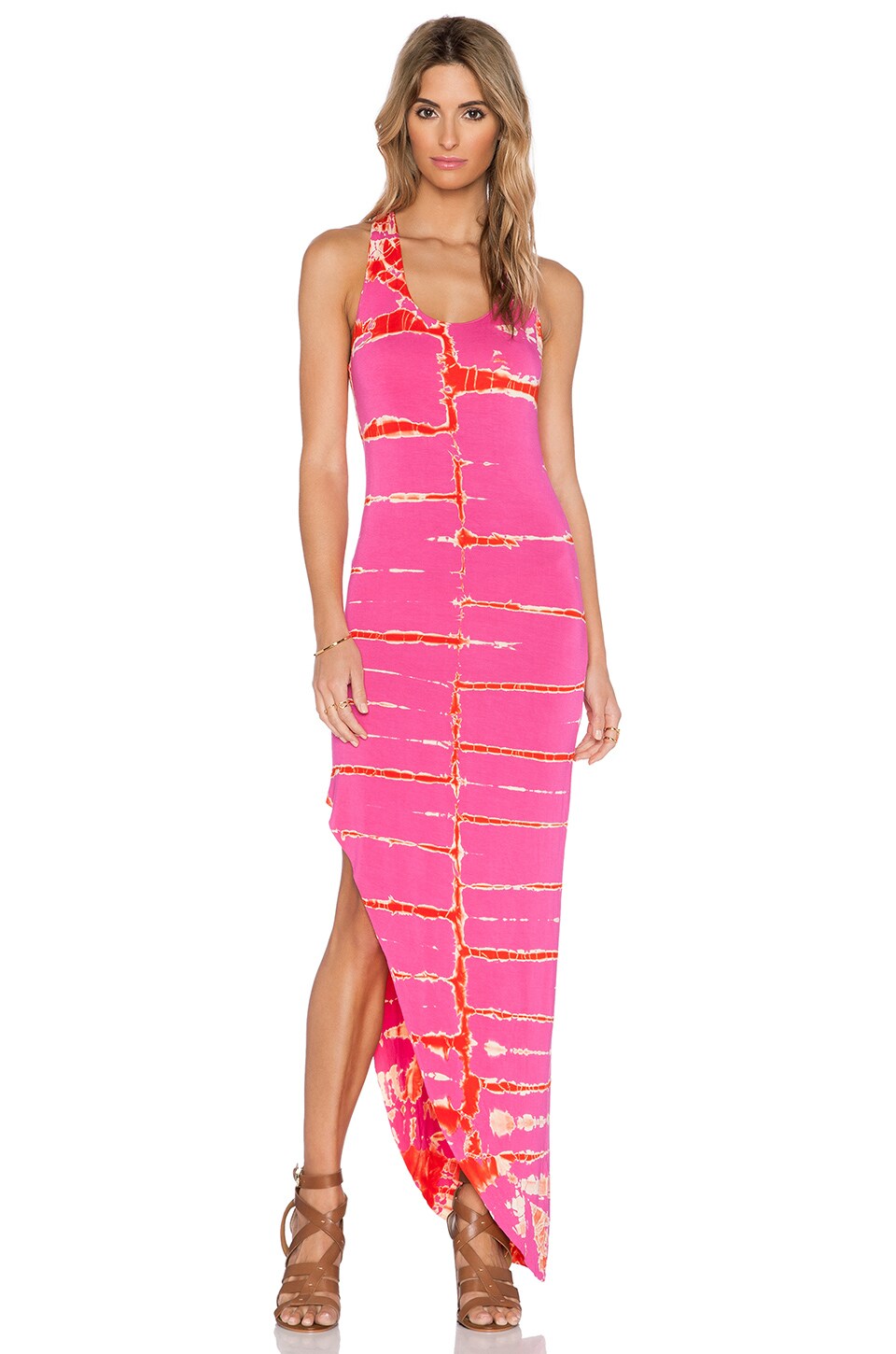 Young, Fabulous & Broke Rubi Maxi Dress in Pink Tiger Wash | REVOLVE