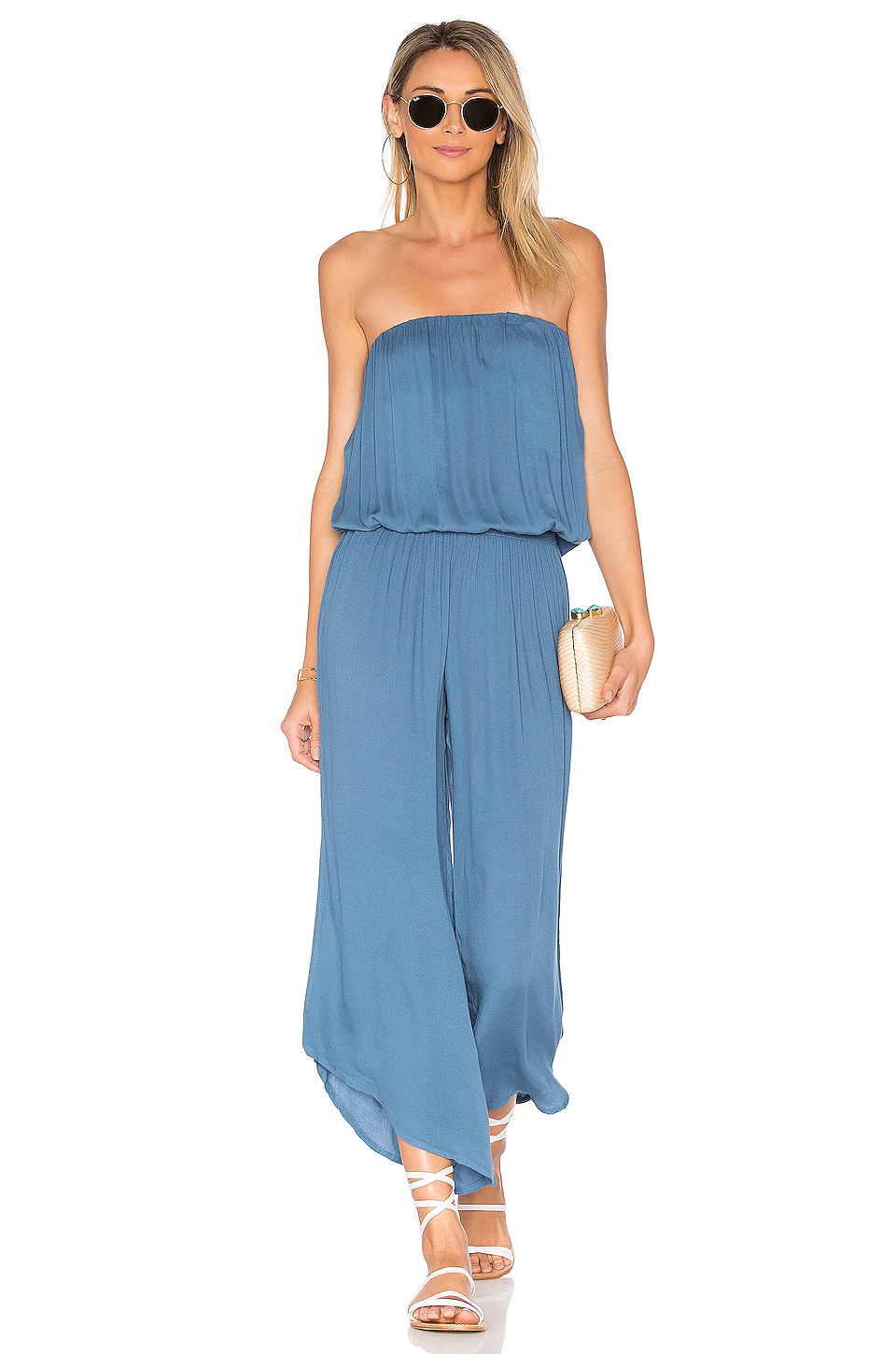 Young, Fabulous & Broke Aviana Jumpsuit in Teal Solid | REVOLVE