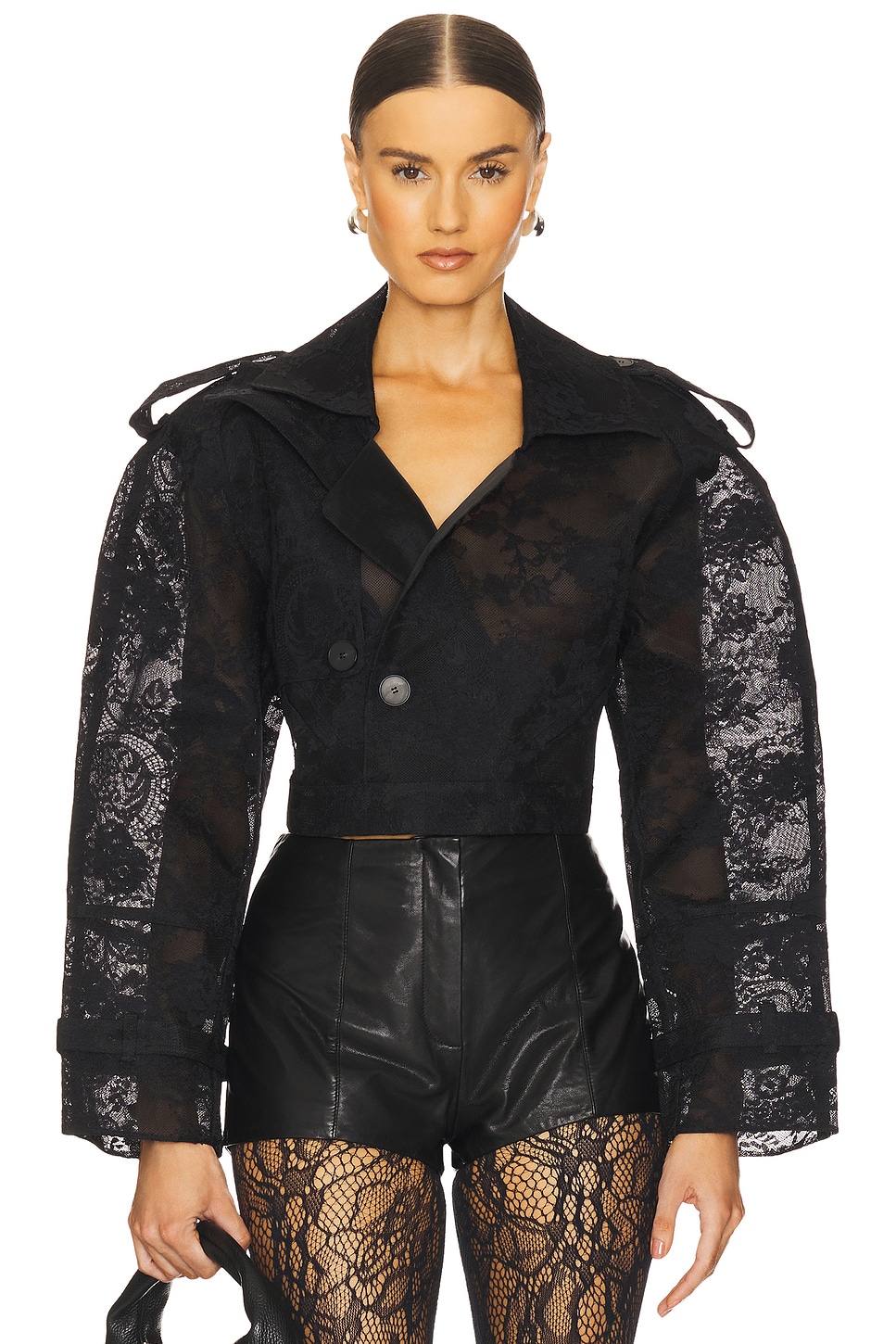 希少g.v.g.v. FAUX FUR LACE UP BIKER JACKET