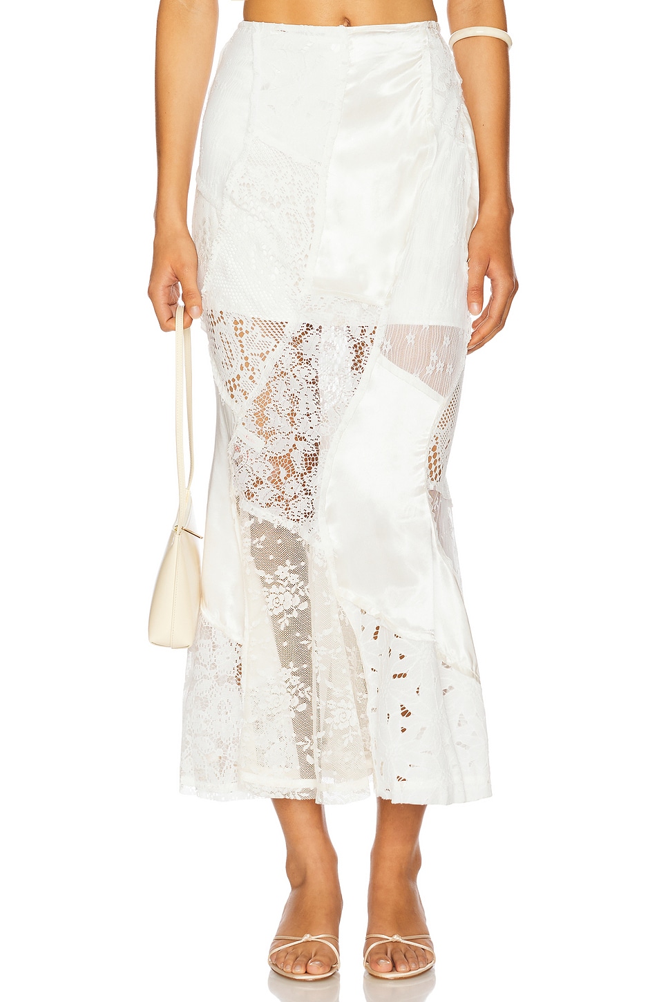 yuhan wang レーススカート YUHAN WANG LACE TRIMMED WALIKING SKIRT – GIGINA