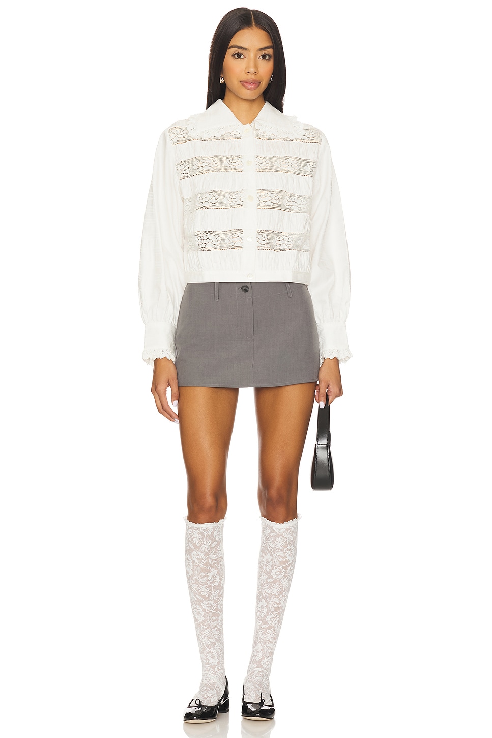 Yuhan wangトップス YUHANG WANG ユハンワン レーストップス