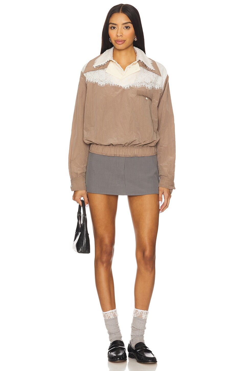 Yuhan Wang - Retro Western Lace Pullover Top | Plush
