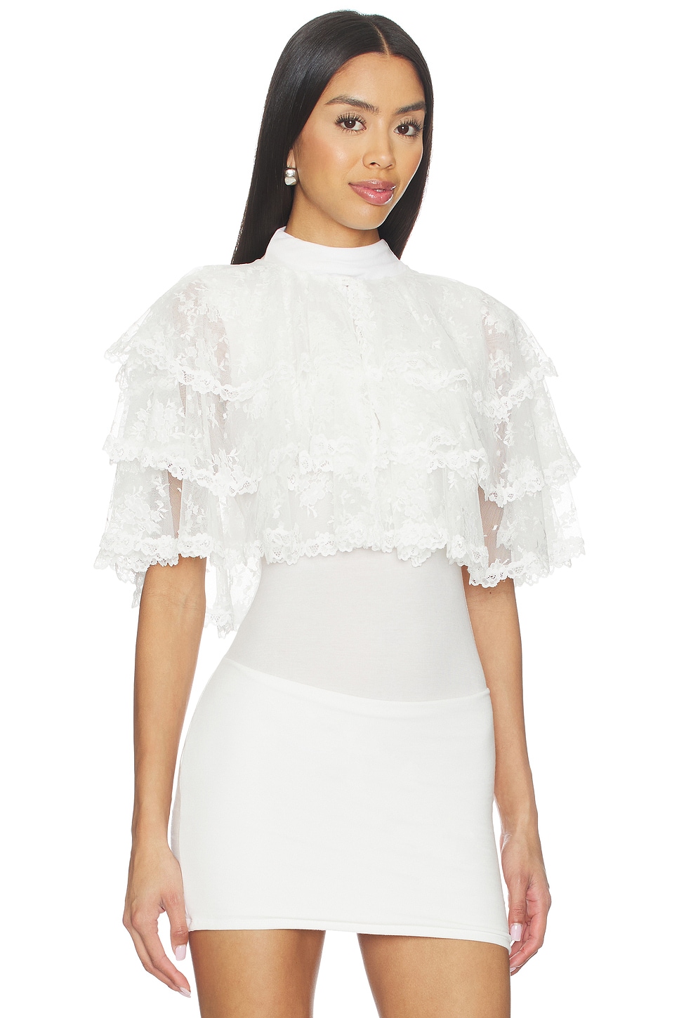 Shell Button Lace Bolero - thumbnail 3