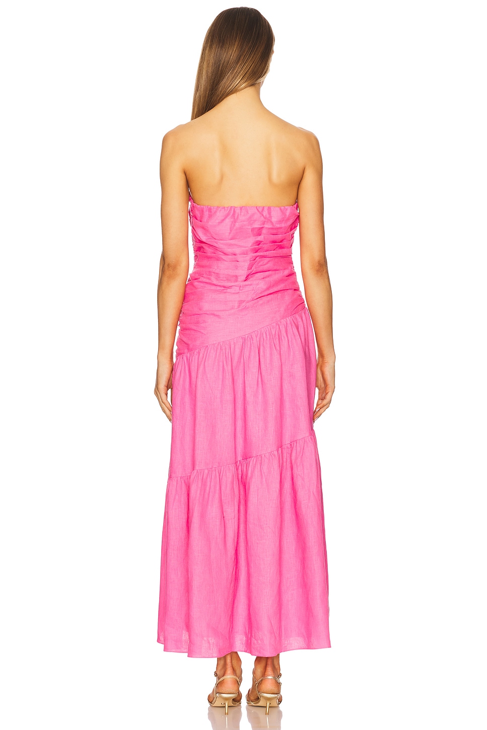 Yumi Kim Katrina Dress in Pink Linen | REVOLVE