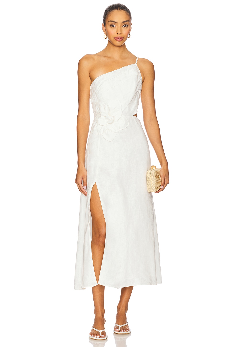 Yumi Kim Romy Dress in White Linen | REVOLVE