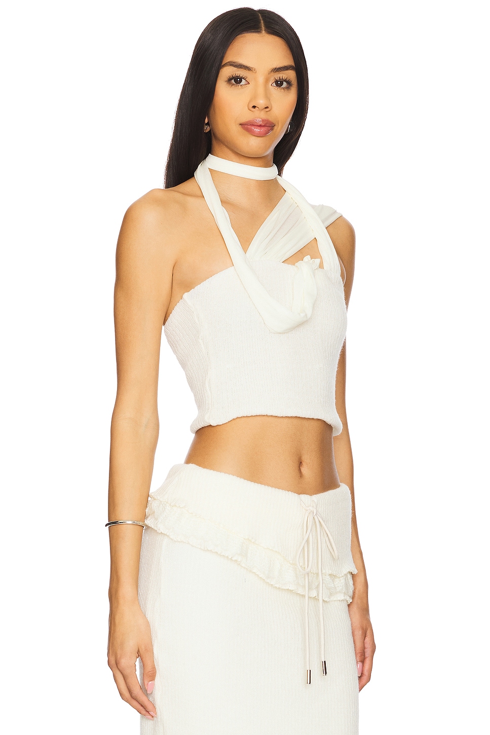 Zemeta Milky Knit Tie Scarf Top thumbnail