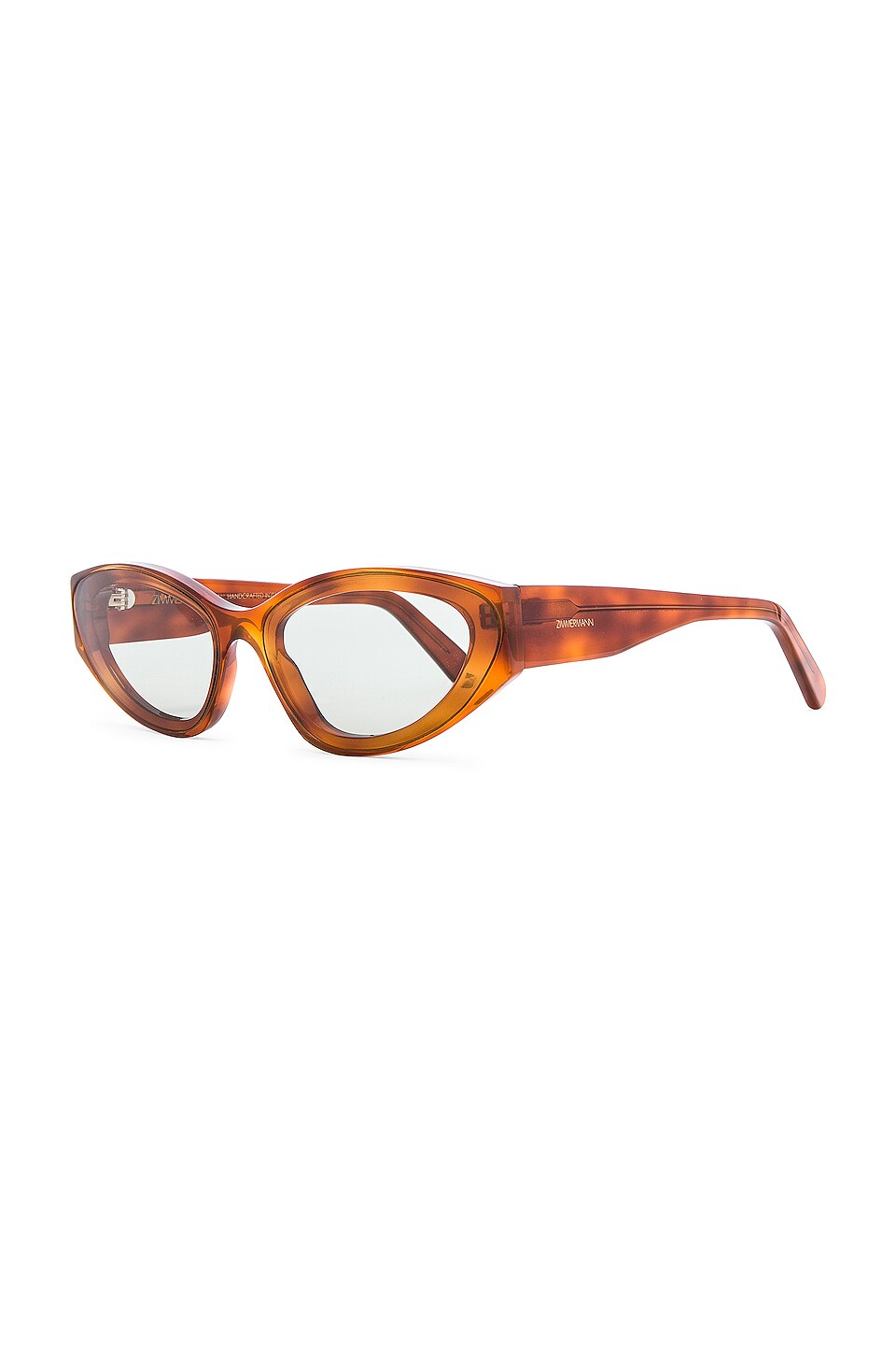 Zimmermann Cosmo Oval Frame Sunglasses in Havana