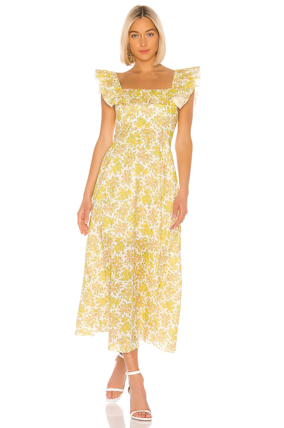 zimmermann yellow floral dress 645fc0