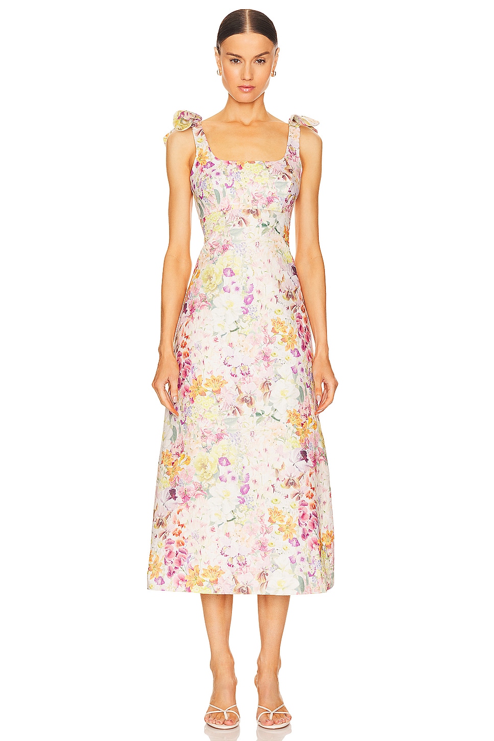 Zimmermann Harmony Midi Dress in Kaleidoscope Garden REVOLVE