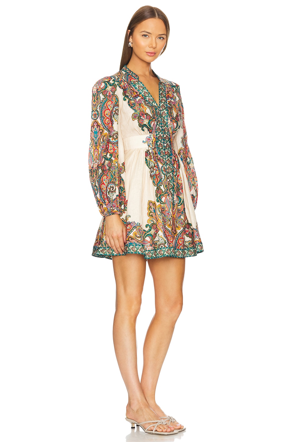 Zimmermann Ottie Plunge Mini Dress