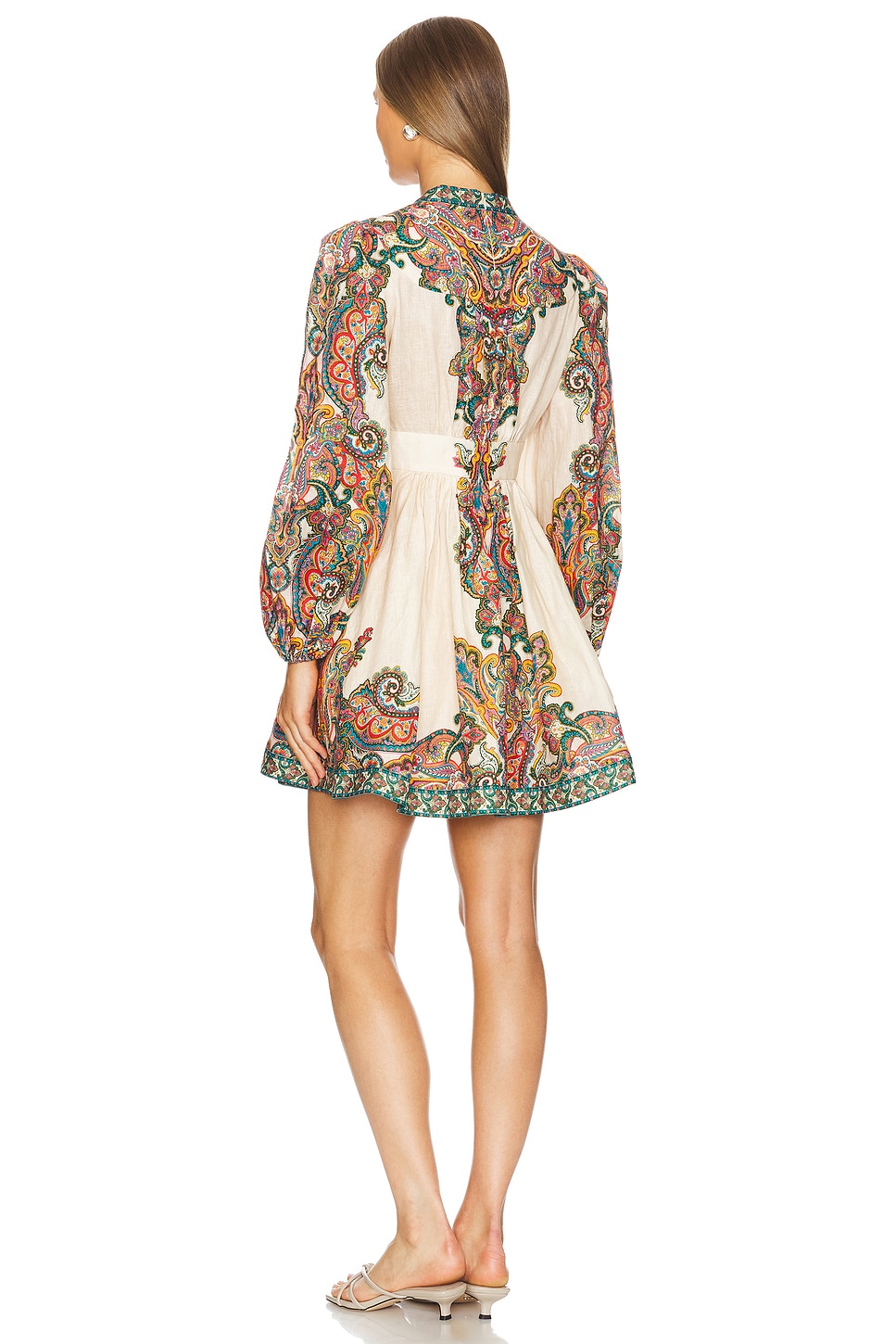 Zimmermann Ottie Plunge Mini Dress