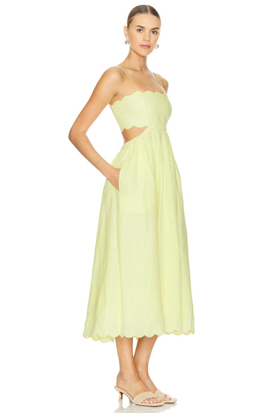 Zimmermann Halliday Scallop Midi Dress